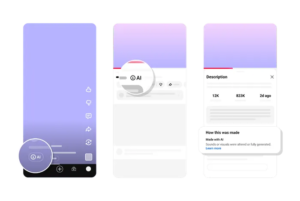 YouTubeがAI生成コンテンツのラベル表示を改善——自動検出機能も導入し透明性を強化